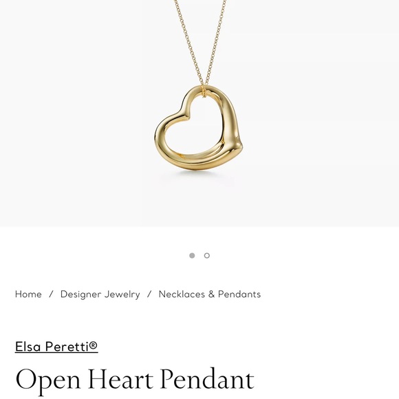 Tiffany & Co. Elsa Peretti 27mm Open Heart Neck. - Picture 8 of 9